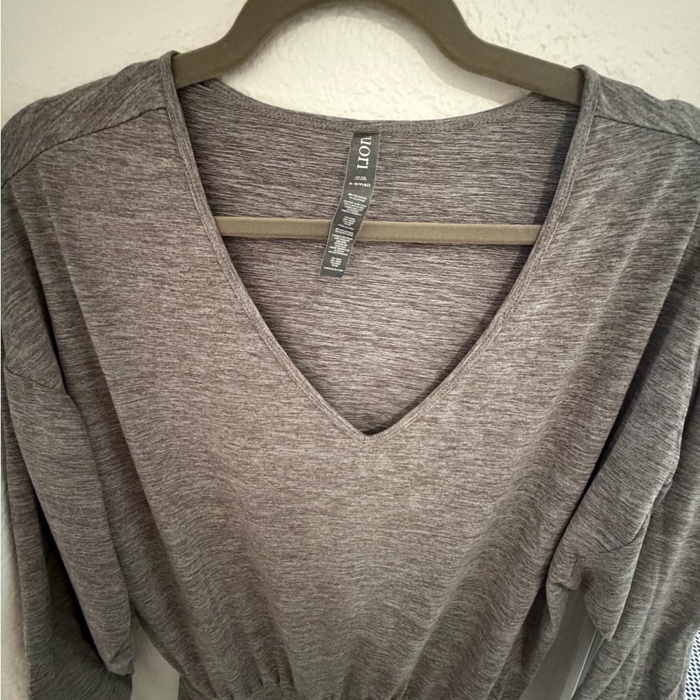 Vuori Heather Gray V-Neck Jumpsuit